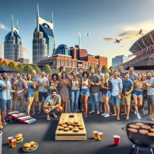 "Nashville sports fans tailgating"