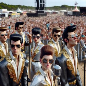 Elvis impersonators at festival