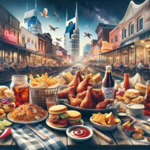 Nashville themed dining collage