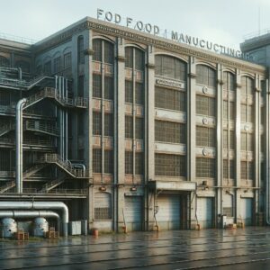 Closed food manufacturing factory