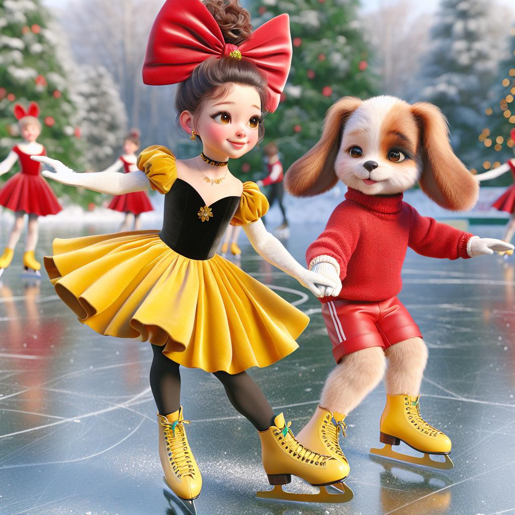 Disney characters ice skating