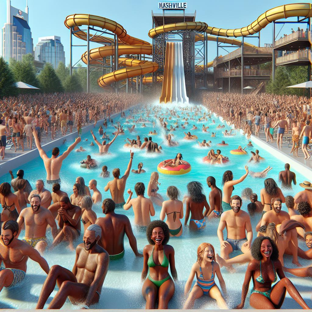 Excited guests at Nashville waterpark