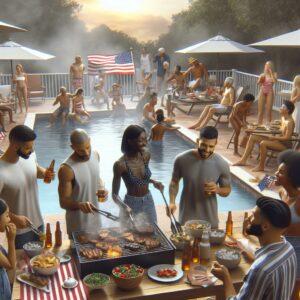 Memorial Day poolside cookout