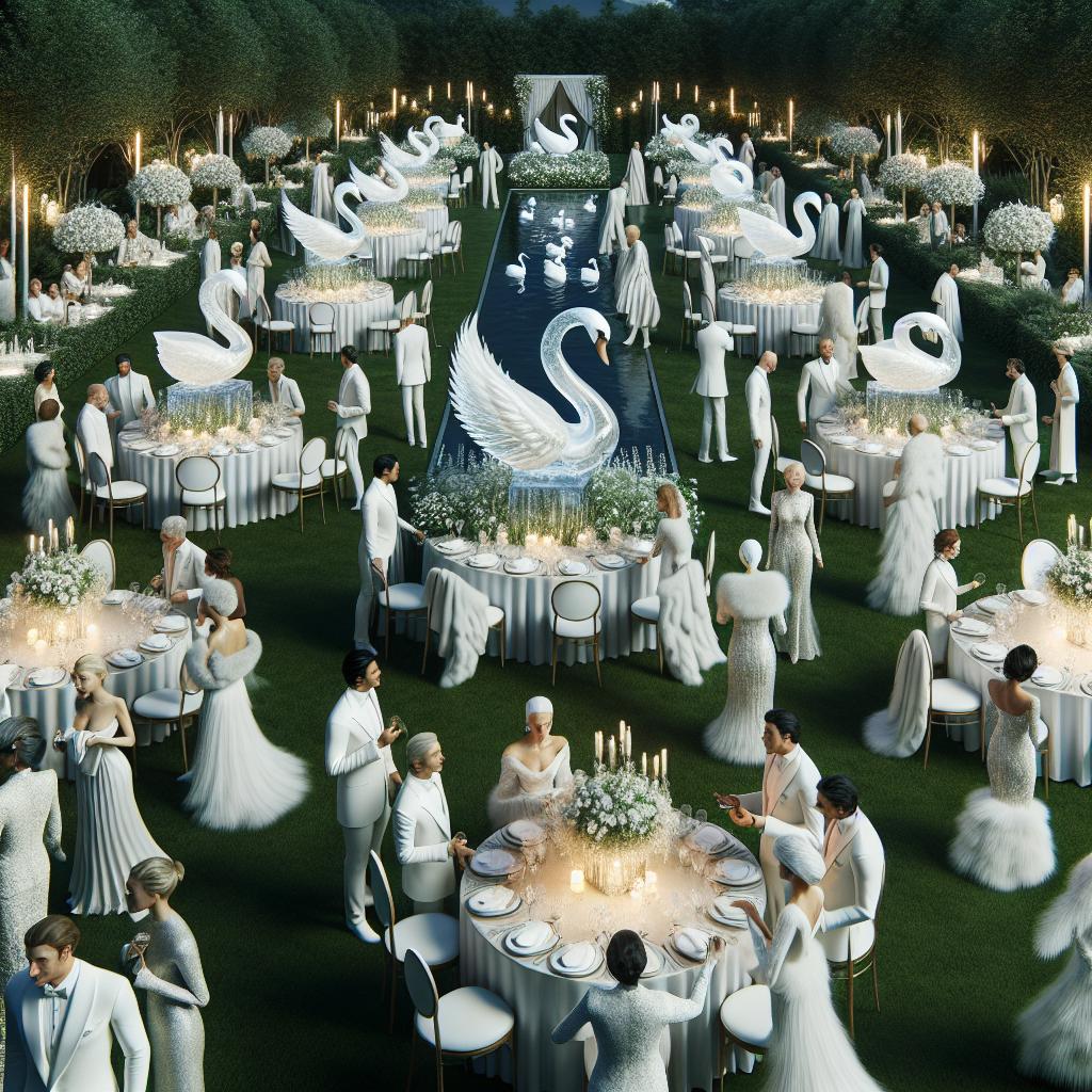 Elegant Swan-themed Garden Gala