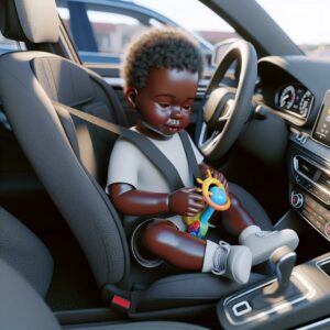 Toddler in heated parked car