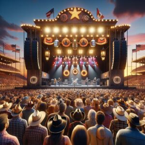 Country music festival stage