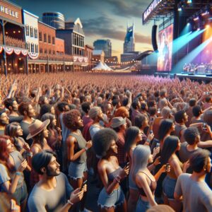 Crowd enjoying Nashville concert