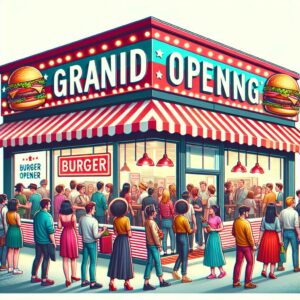 Burger joint grand opening