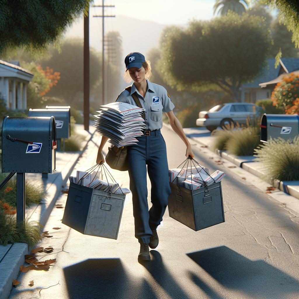 Postal worker dumping mailboxes