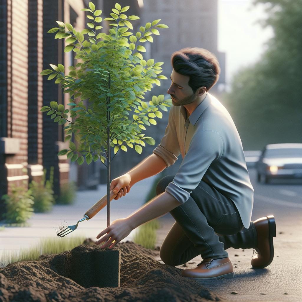 Nashville resident planting free tree