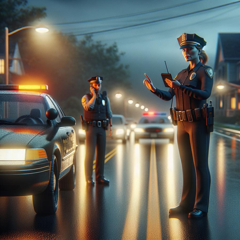 Police conducting traffic stop