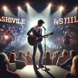 Young guitarist on Nashville stage