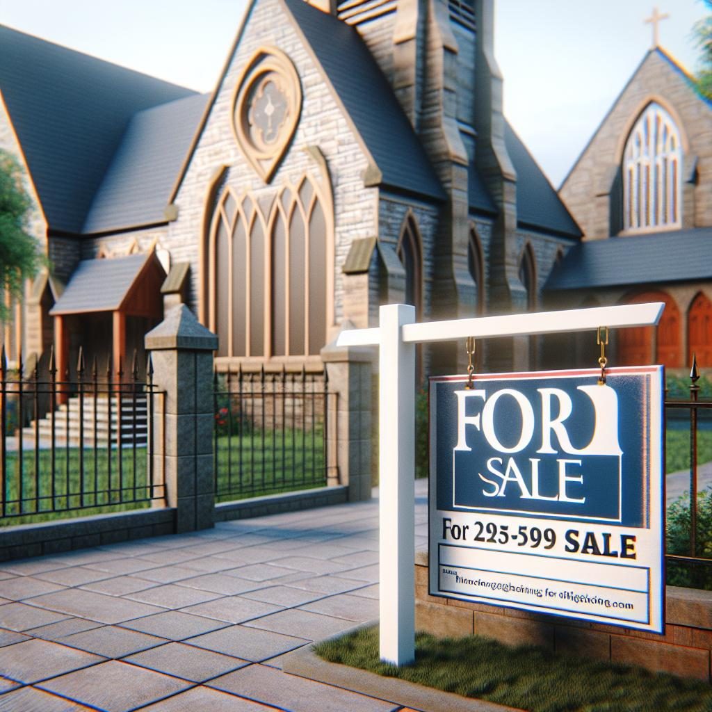 Church property sale sign