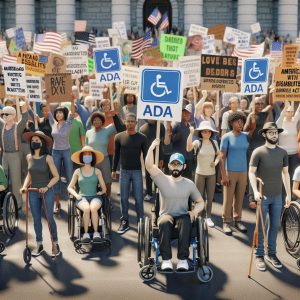 "Disability Community ADA Protest"