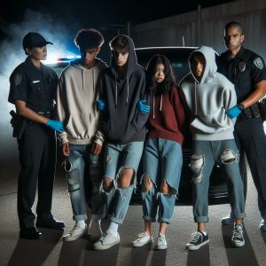 Teenagers arrested near stolen car