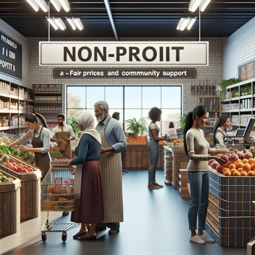 "Non-profit grocery store concept"