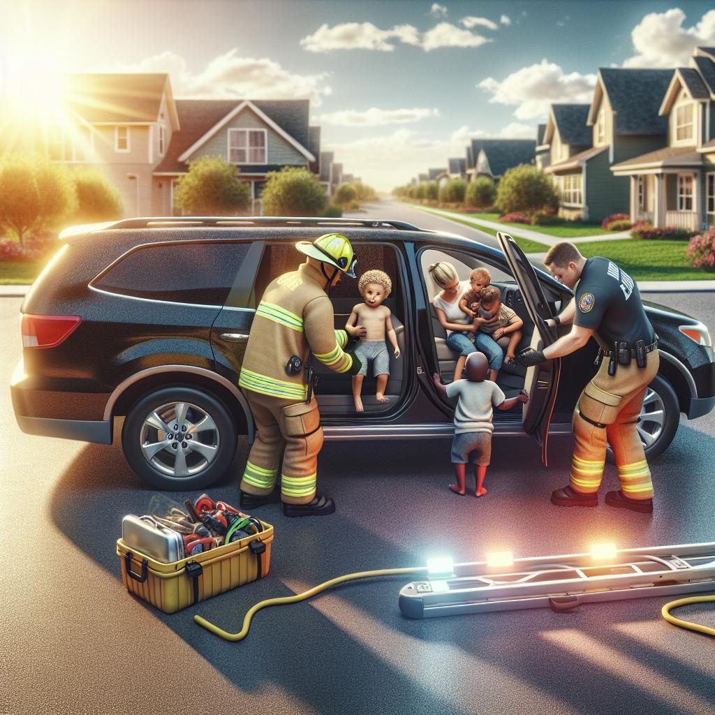 Children rescued from hot car