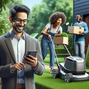 App-based lawn care service