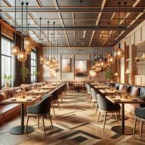 Empty restaurant interior