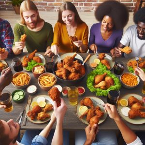 Fried chicken feast