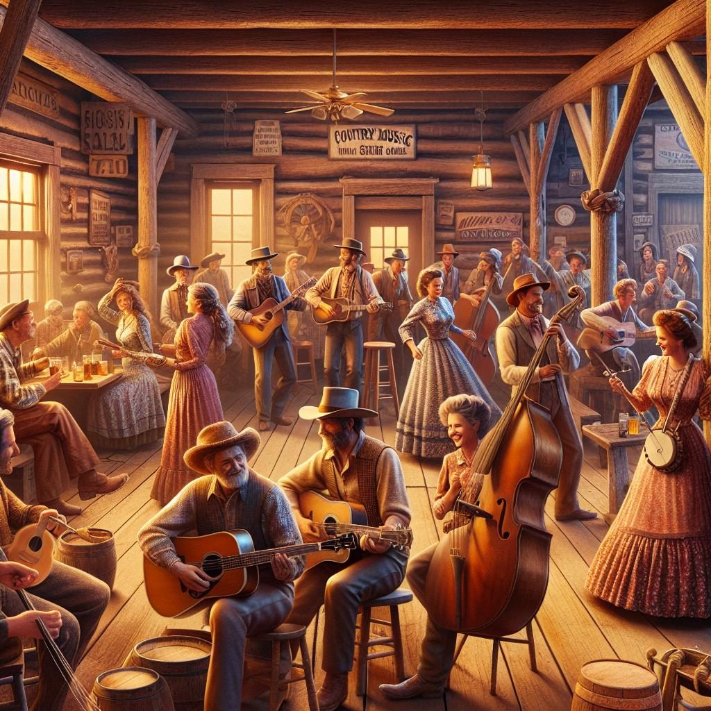 Nostalgic country music scene