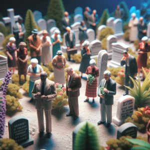 Miniature Graveyard Scene