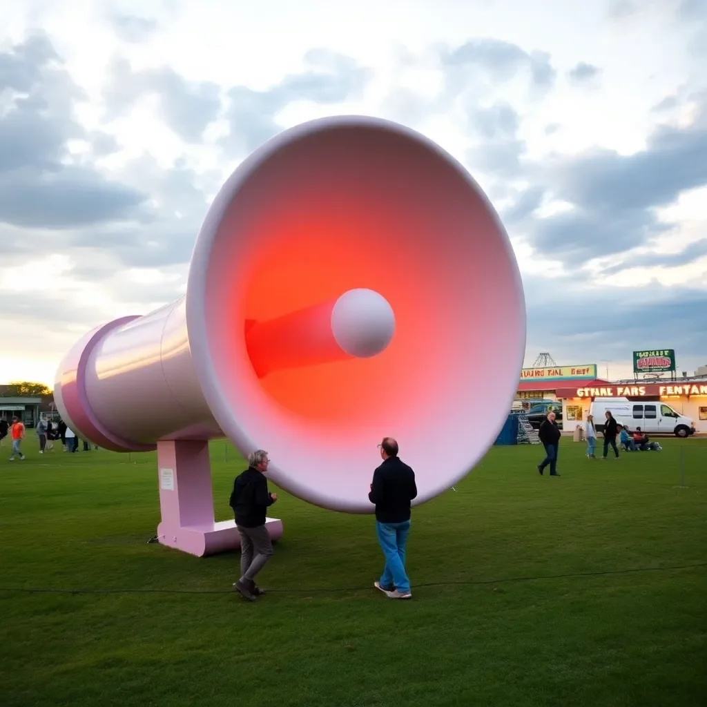 The Latest Art Installation at Nashville Fairgrounds: An Oversized Megaphone Invites Reflection and Conversation