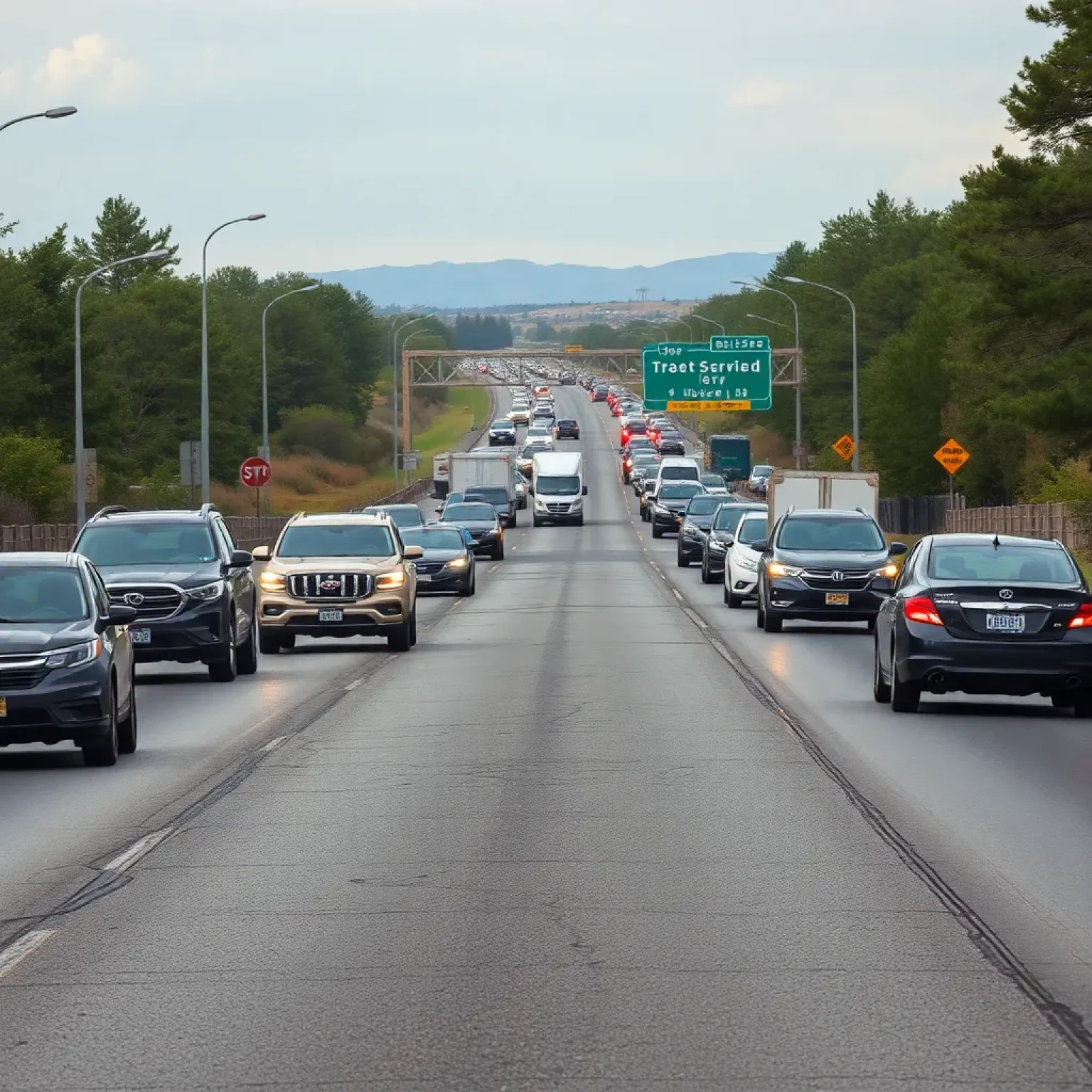 Traffic Disruption in Lebanon Due to Highway 109 Crash