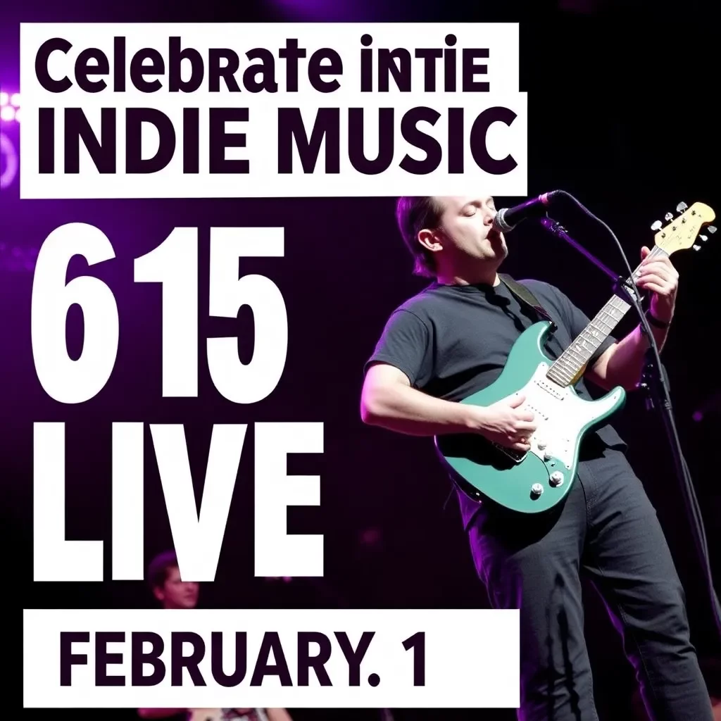 Celebrate Indie Music: 615 Indie Live Festival Set for Nashville on February 1, 2025