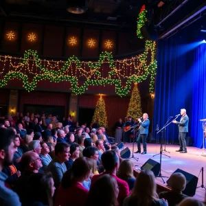 Audience enjoying the Nate Bargatze Nashville Christmas special