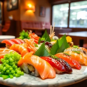 Sushi platter from culinary masterclass in Nashville