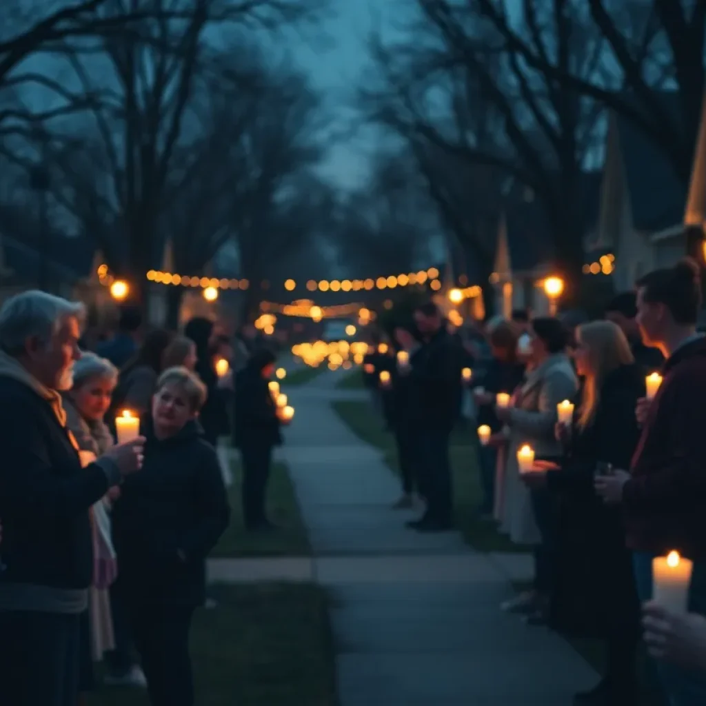 Community vigil in Nashville for the victim of a recent shooting