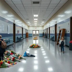 Memorial for victims of school shooting at Antioch High School