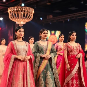 Kokilaben Ambani dressed in a butter-yellow saree with silver embroidery at a fashion show.