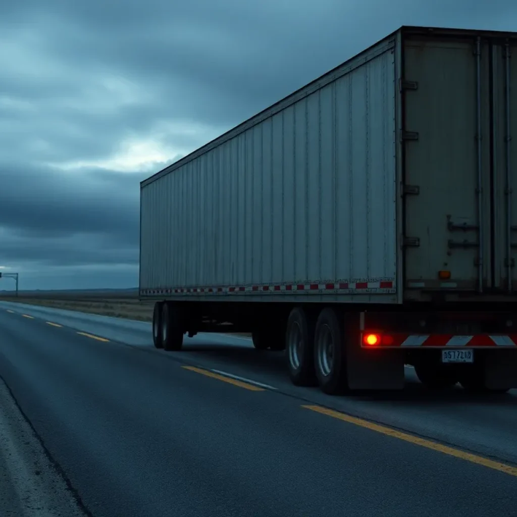 Truck trailer related to a recent migrant smuggling case