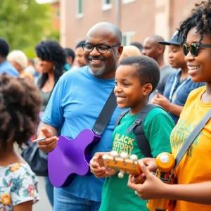 Community members celebrating Black History Month in Nashville