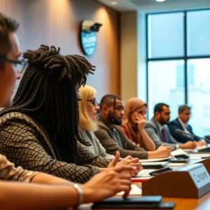 Members of the Nashville Council discussing surveillance technology in a meeting.