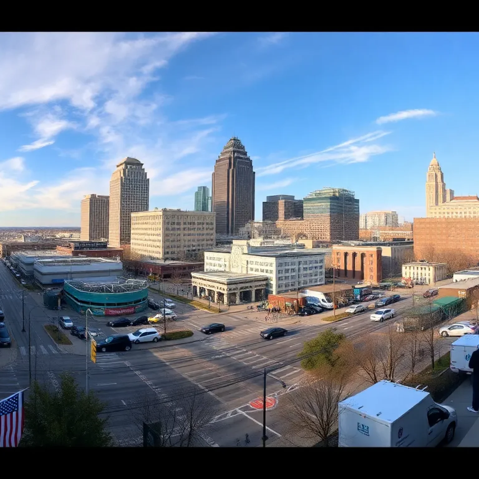 Voters engaging in the Nashville election process with banners and polling stations.