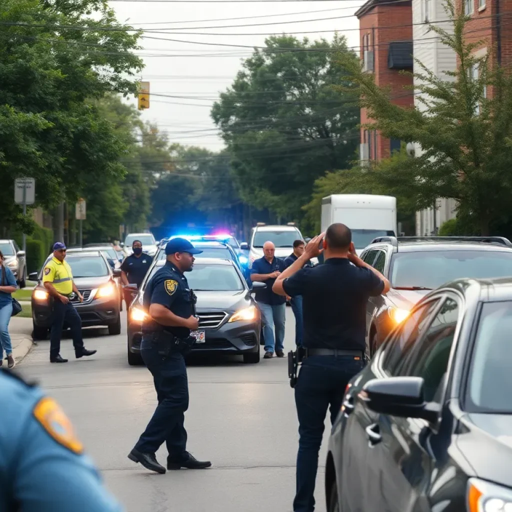 Police responding to an incident in a Nashville neighborhood