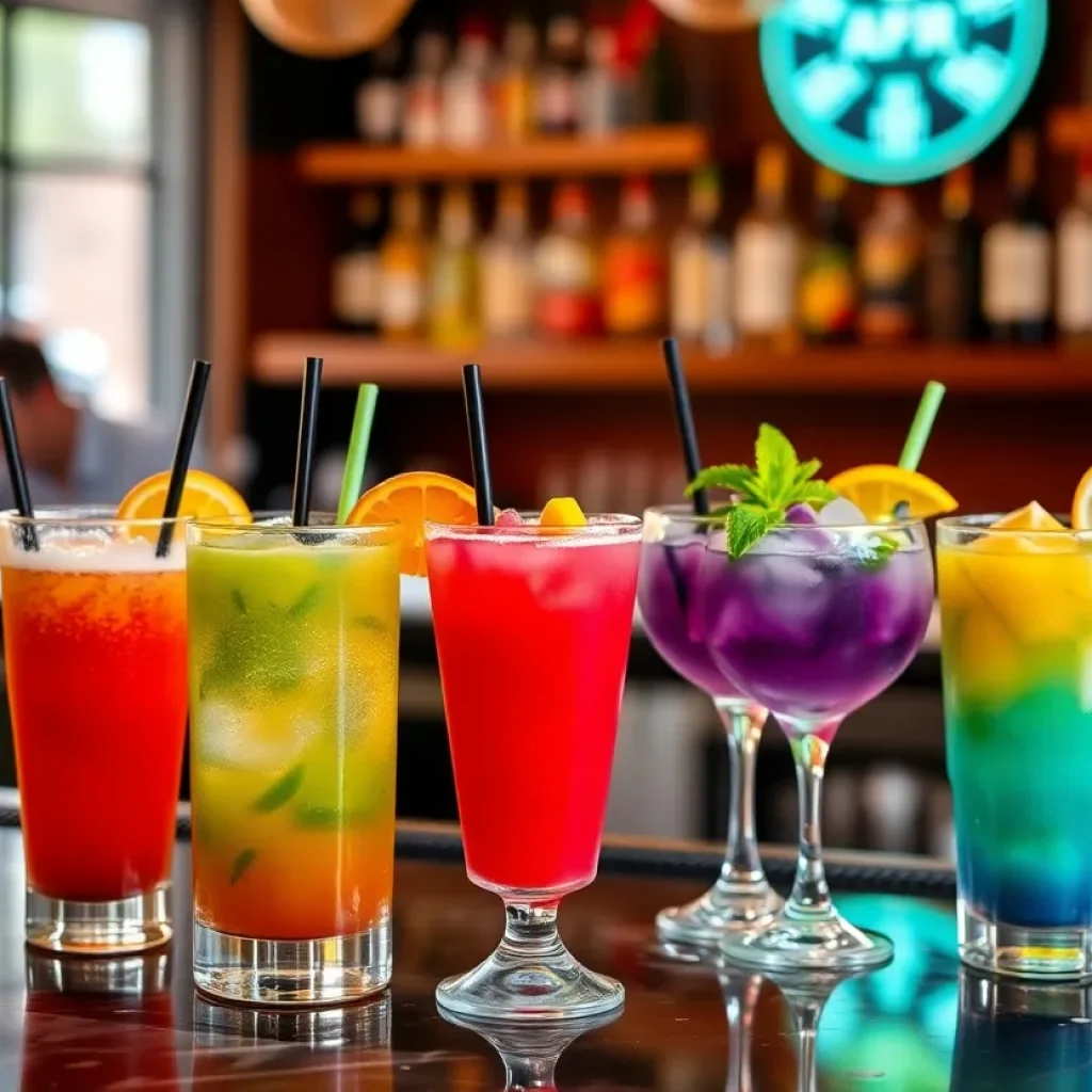 Colorful non-alcoholic drinks served in Nashville bars