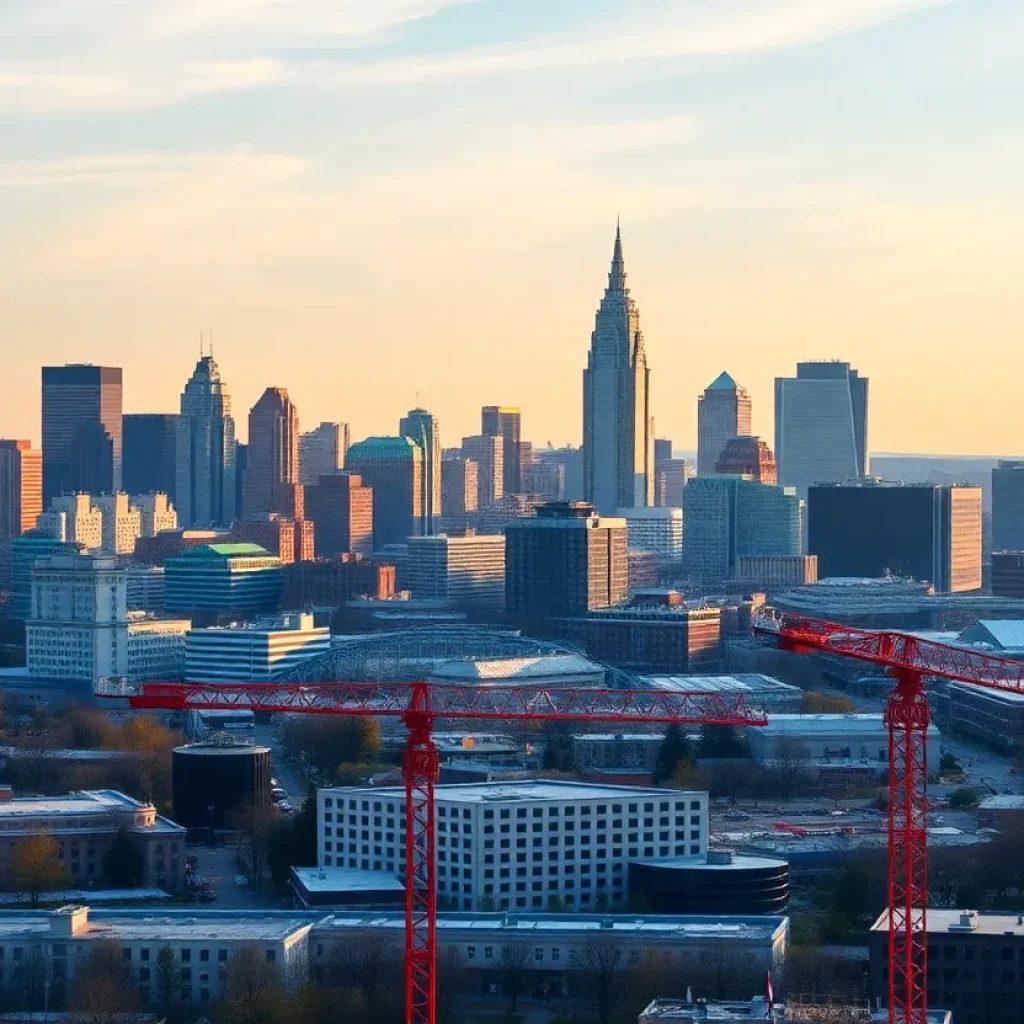 A side-by-side comparison of Nashville's skyline from 2015 and 2024, showcasing the growth of the city.