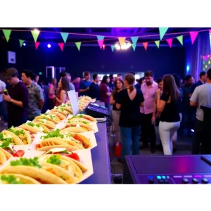 People enjoying tacos at the Nashville Taco Tournament