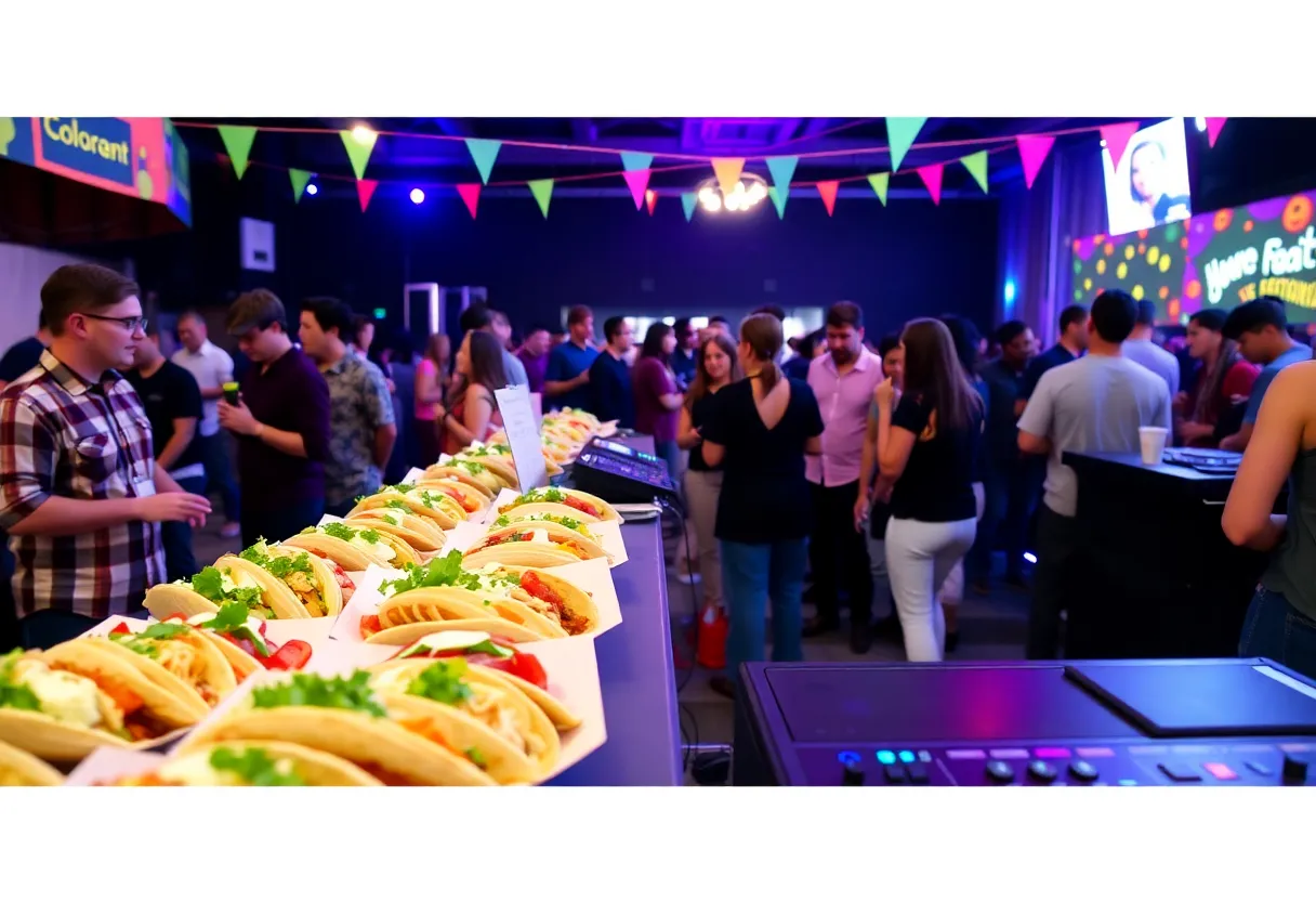 People enjoying tacos at the Nashville Taco Tournament