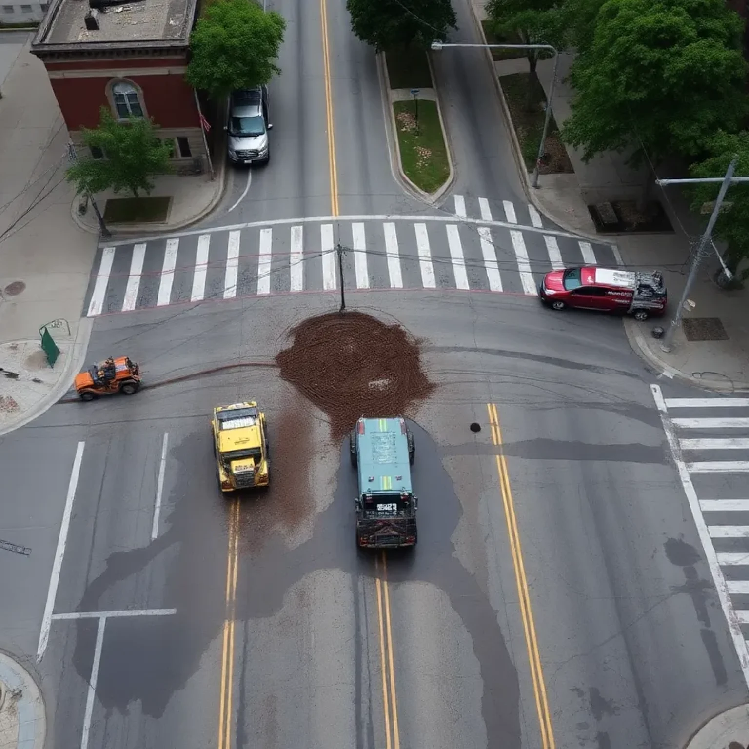 Metro Water Services repairing a water main break in Nashville