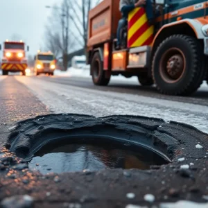 Winter pothole repair in Nashville