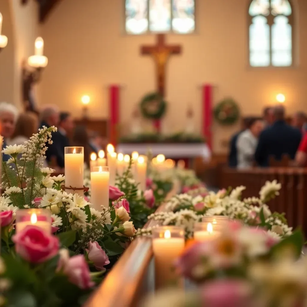 Memorial service for Ryker Glathar at Sinking Fork Baptist Church