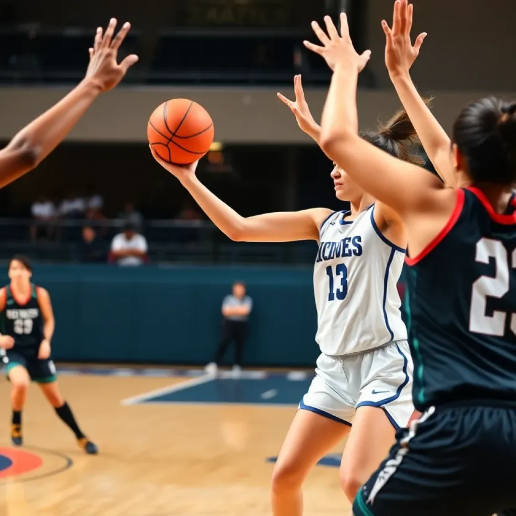 Vanderbilt women's basketball team showcasing intense gameplay