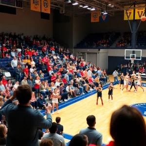 Vanderbilt Women's Basketball game against Lipscomb with cheering fans