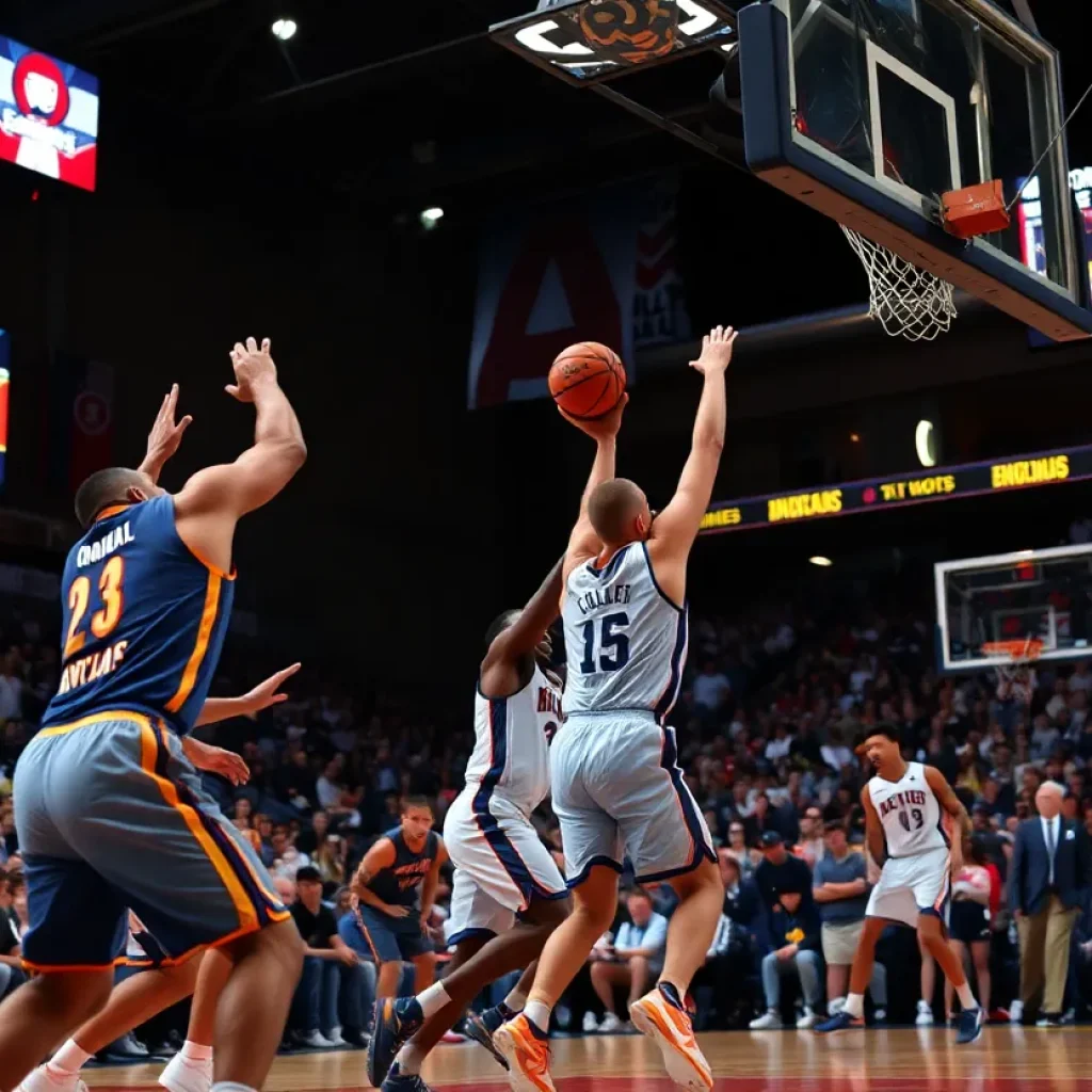 Vanderbilt women's basketball team competing against Ole Miss