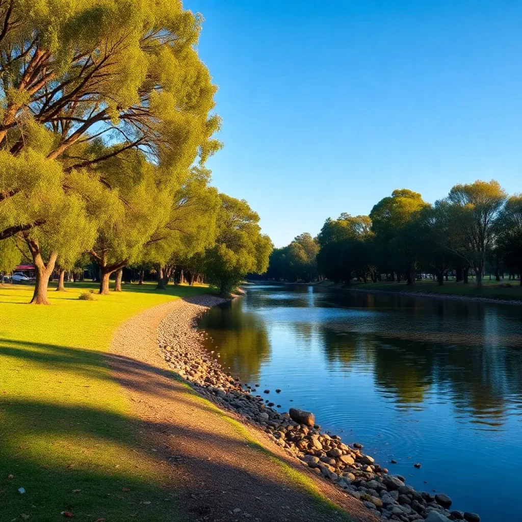 Scenic view of Wasioto Park honoring Indigenous heritage.